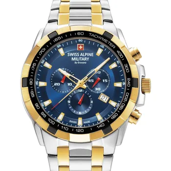 Hodinky Swiss Alpine Military 7043.9145 Star Fighter Chronograph Mens Watch 47mm 10ATM