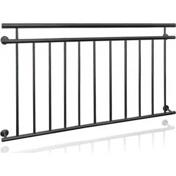 Francouzské balkonové zábradlí 90x156 cm, antracit z oceli | ECD 156