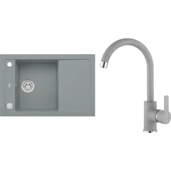 Granitový dřez Set Alveus (dřez Formic 30 Beton 81 + baterie Tonia Beton 81) SETA439