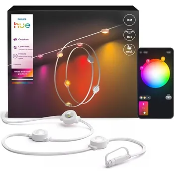 Venkovní osvětlení Philips - LED RGBW Prodlužovací stmív. venk. řetěz Hue FESTAVIA 16xLED 9m IP65