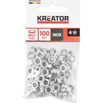 Nýt Nýtovací očka hliník 4,5mm 100ks KREATOR KRTH62503