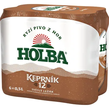 Pivo Holba Keprník 12 světlý ležák plech (6×0,5 l)