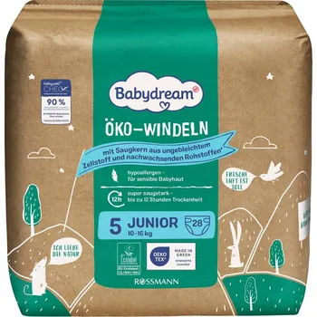Plena Babydream Jednorázové ekologické plenky junior, vel. 5 (10–16 kg)