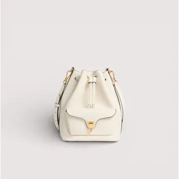 Kabelka COCCINELLE BEAT GENERATIO BUCKET BAG SMALL KOŽENÁ KABELKA PEARL SS26