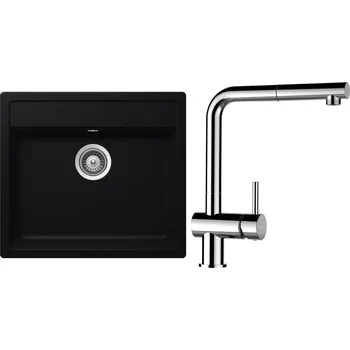 Kuchyňský dřez Set Schock S9-13 (dřez Mono N-100 Puro + baterie Epos.120 Chrom)