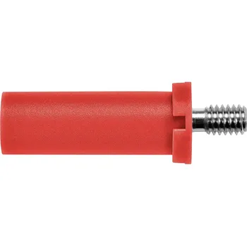 Krokosvorka Schützinger SFK 8465 Ni / M4 / 7 / RT bezpečnostní šroubovací banánek 4 mm červená 1 ks