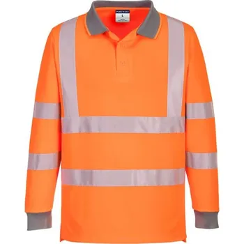 Sport PortWest | Eco Hi-Vis L/S Polo (6 ks v balení) - XXL / 2XL