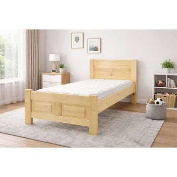 Postel Zvýšená postel z masivu Eliška 90x200 cm + rošt ZDARMA