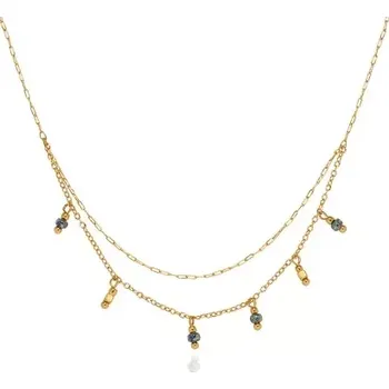 Řetízek Řetízek s minerály zlatý