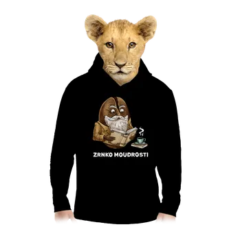 Chlapecká mikina Bastard Zrnko moudrosti dětská mikina klokanka Black