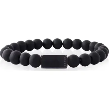 Náramek Náramek s matnými minerály a černým tubusem