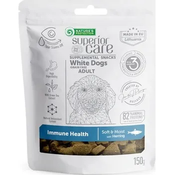 Pamlsek pro psa Nature's Protection Superior Care Snack White Dogs Immunity GF Herring 150 g