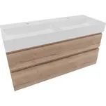 Koupelnová skříňka s umyvadlem Naturel Savona 118x53x44,8 cm dub Halifax mat SAVONA2120DHU2 - SAVONA2120DHU2