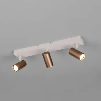 Lampička Reality Leuchten Bodovka Taryn, hnědá, délka 45 cm, 3-křídlová, GU10 hnědá, bílá 3 x 5 W - Doprava zdarma