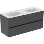 Ideal Standard Eurovit+ - Skříňka s dvojumyvadlem, 55x120x44 cm, 2 zásuvky, tmavě šedá R0576TI