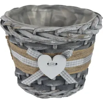 Obal na květináč Obal s plastem šedý P2024/1