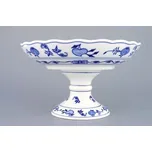 Český porcelán, a.s., Dubí Mísa kompotová oboustranná na dortové noze, 24 cm, cibulák, Český porcelán