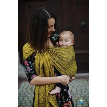 Šátek na nošení dítěte LITTLE FROG ring sling - LEMON WILDNESS - M