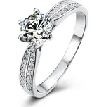 NUBIS® Stříbrný zásnubní prsten s MOISSANITY - velikost 52 - MN023-52