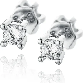 Náušnice NUBIS® Stříbrné šroubovací náušnice se zirkonem 3mm - NB-3322-03