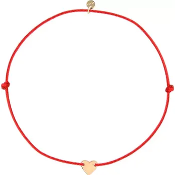 Náramek Náramek zlaté srdíčko červený