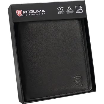 Pánská kožená peněženka s ochranou RFID BLOCK (černá) -