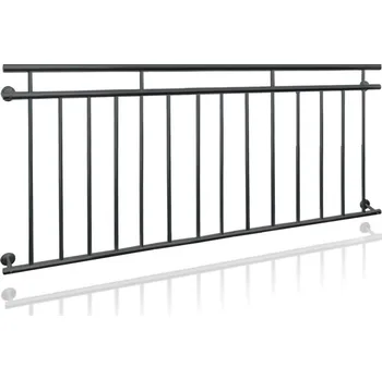 Francouzské balkonové zábradlí antracit 184x90 cm | ECD 184