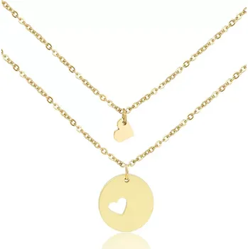 Souprava šperků Set řetízků máma a dcera zlatý