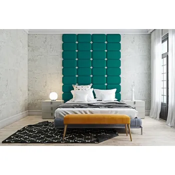 Čalouněný nástěnný panel Classic plus 60/30/5 cm - tyrkysová