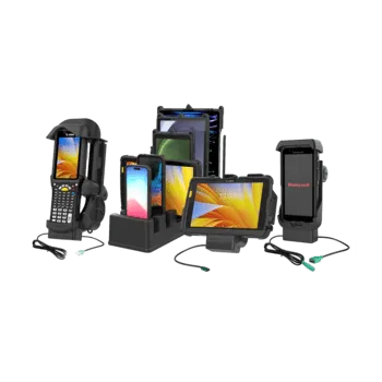 Datový terminál RAM Mounts GDS Holder (Key-Locking) for Zebra TC2x & TC5x Series in IntelliSkin Protective Sleeve - Heated Pogo-Pins - USB-C & USB-A Connector