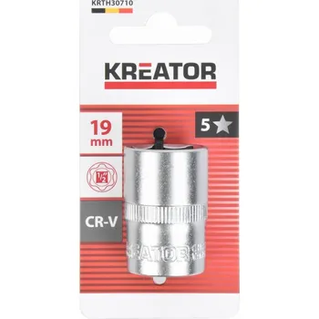 Nástrčná hlavice (ořech) 19mm 1/2" KREATOR KRTH30710