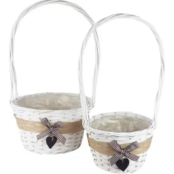 Obal na květináč Obal s plastem bílý, S/2 P2029