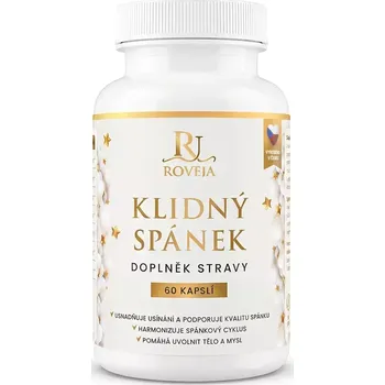 Přípravek na podporu paměti a spánku Roveja Klidný spánek L-theanin, GABA, hořčík (bisglycinát) 60 kapslí