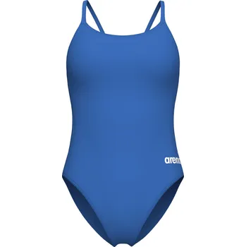 Dámské plavky Dámské Jednodílné plavky ARENA WOMEN'S SWIMSUIT LACE BACK SOLID 004651/702 – Modrá 34