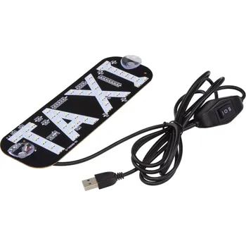 Přídavný světlomet LED banner s nápisem TAXI, zelený/červený