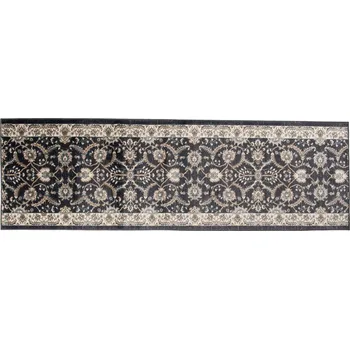 Koberec Běhoun na míru DUBAI - orient 2 - černý/bílý Rozměr koberce: 70 cm