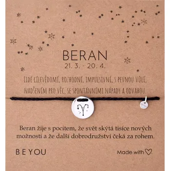 Náramek Náramek na šňůrce se symbolem znamení Beran