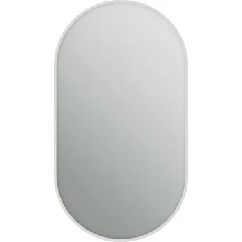 Zrcadlo Zrcadlo Lavedo Simple Oval White 50×80 / 60×90 – bílý hliníkový rám | Lavedo by Aplomo Rozměr: 60cm, ALUMSMOV-60-WH