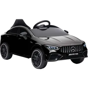 Dětské vozidlo AIYAPLAY dětské elektrické autíčko 12V dětské autíčko s dálkovým ovládáním, hudba, elektrické vozidlo se světlem, připojení USB/MP3, funkce zpětného chodu, do 5 km/h, pro děti od 3 do 6 let, černá barva