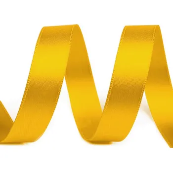 Stuha Atlasová stuha oboulící svazky po 5 m šíře 15 mm, malé, 207 žlutá