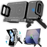 Techsuit - Prémiový držák do auta s bezdrátovým nabíjením ModoDock (SW1) - pro ventilaci, inteligentní otáčení o 90°, 15W - černý