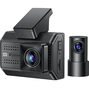 Kamera do auta Yesido - Duální kamera do auta (KM15) - 2" IPS displej, přední + zadní duální záznam, G-senzor, až 256GB úložiště - černá