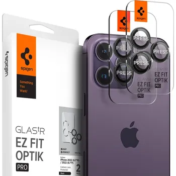 Spigen -Optik.tR EZ Fit Pro Camera Glass (2 balení)- iPhone 16 Pro - černá