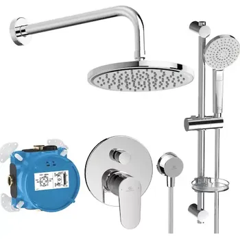 Sprchový set Ideal Standard Cerafine O - Sprchový set s baterií pod omítku, s tělesem, 3 proudy, průměr 20 cm, chrom BD190AA