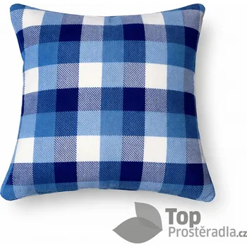 Povlak na polštářek Mikroplyšový povlak 40x40 Modré káro