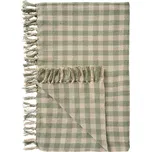 Pléd/přehoz Ib Laursen kostkovaný 130x160 cm dusty green