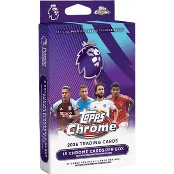 Karetní hra 2025-2026 Topps Chrome Premier League Hanger Box - fotbalové karty