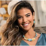 Yvon Výrazný náhrdelník s oválným designem a přirozenou kresbou