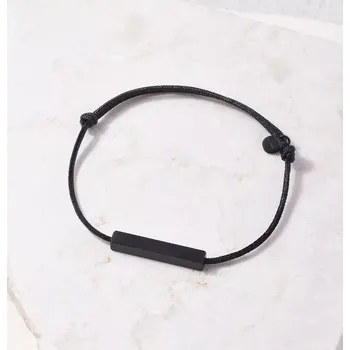 Náramek Náramek s černým tubusem na šňůrce unisex