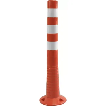 Plotový sloupek Červený plastový (TPU) reflexní sloupek FLOMA BPD66 - průměr 8 cm, výška 75 cm - 62621605